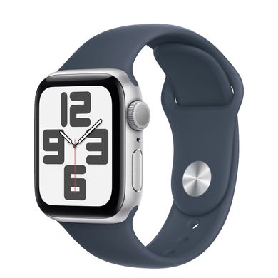 Смарт-часы Apple Watch SE 2 GPS 44mm Silver Aluminum Case with White Sport Band - M/L (MNTJ3)