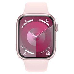 Смарт-часы Apple Watch Series 9 GPS 45mm Silver Aluminum Case w. Storm Blue Sport Band - S/M (MR9D3)